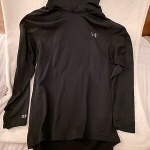 Under Armour Black ColdGear Fitted Top with Neck Gaiter